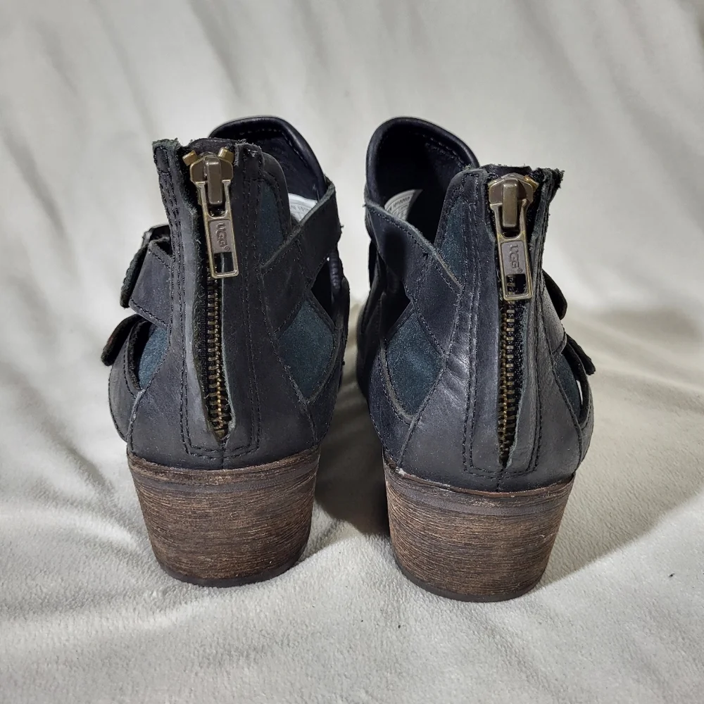 Ugg Australia Patsy Round Toe Leather Ankle Boot Size 8
